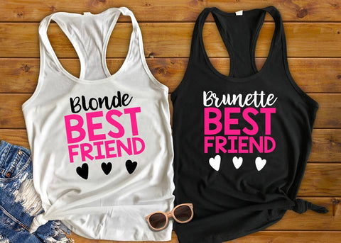 Best Friend Shirts, Brunette Best Friend Blonde Best Friend - Custom Lifestyle Designs