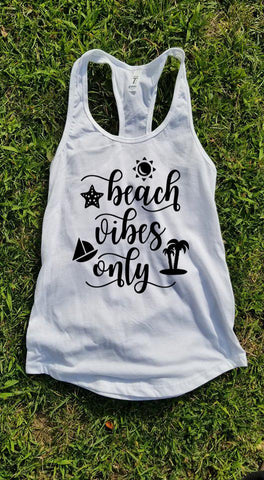 Beach Vibes Only Tank Top - Custom Lifestyle Designs