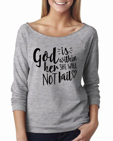 God is within her, She will not fail Shirt - Custom Lifestyle Designs