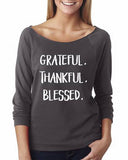 Grateful, Thankful, Blessed Shirt - Custom Lifestyle Designs
