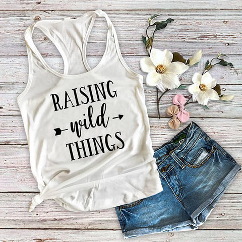 Raising Wild Things Tank Top, Mom Shirt - Custom Lifestyle Designs