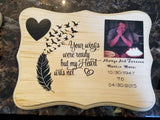 Memorial Plaque, Wood Sign In Loving Memory - Custom Lifestyle Designs