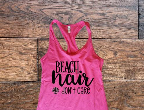 Beach hair don't care tank top - Custom Lifestyle Designs
