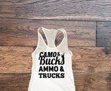 Camo bucks ammo and trucks Tank Top - Custom Lifestyle Designs