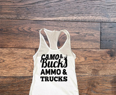 Camo bucks ammo and trucks Tank Top - Custom Lifestyle Designs