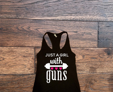I'm Just A Girl With Guns Tank Top - Custom Lifestyle Designs