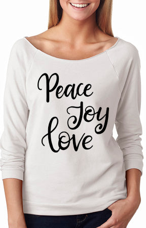 Peace Joy Love Shirt - Custom Lifestyle Designs