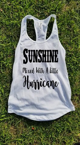 Sunshine Mixed With a Little Hurricane Tank Top - Custom Lifestyle Designs